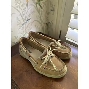Sperry Womens Top Sider Laguna Anchors 9778424 Tan Low Top Boat Shoes Youth 3 W5